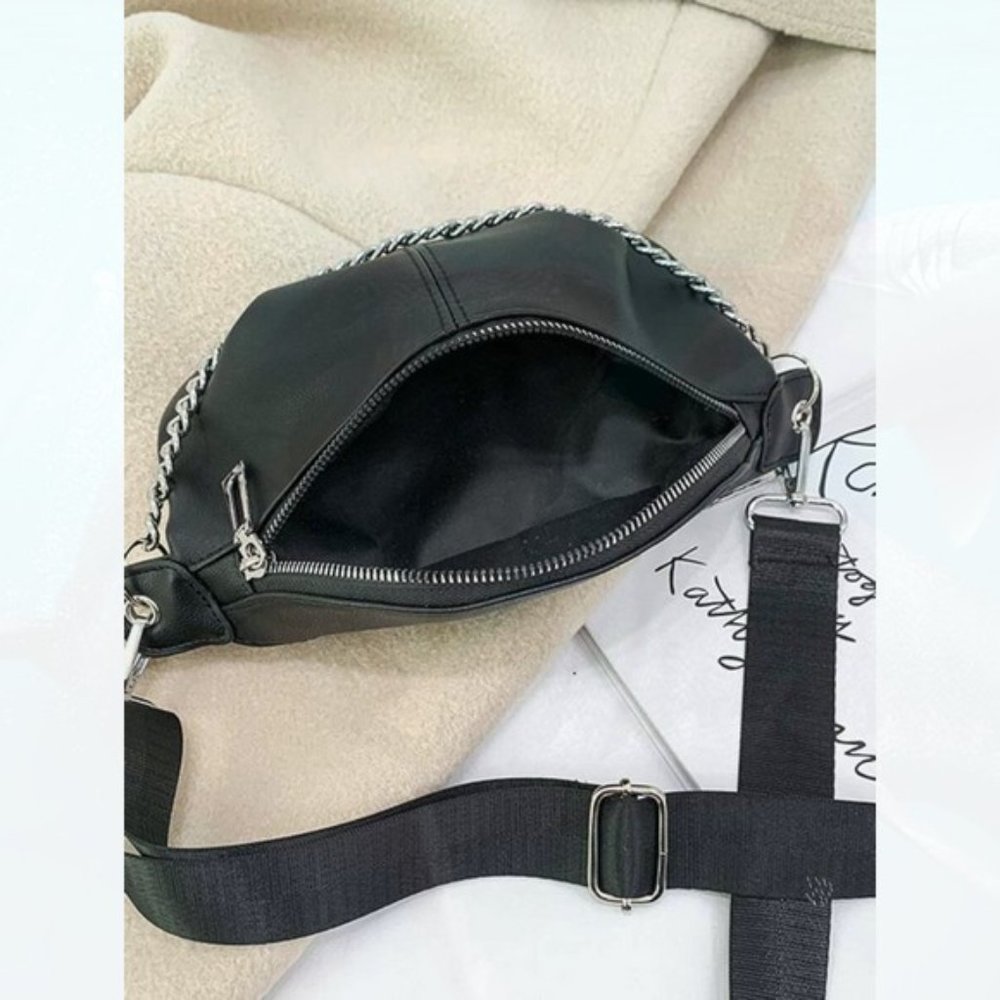 New Chain Fanny Pack Black 82 - Picture 4 of 4